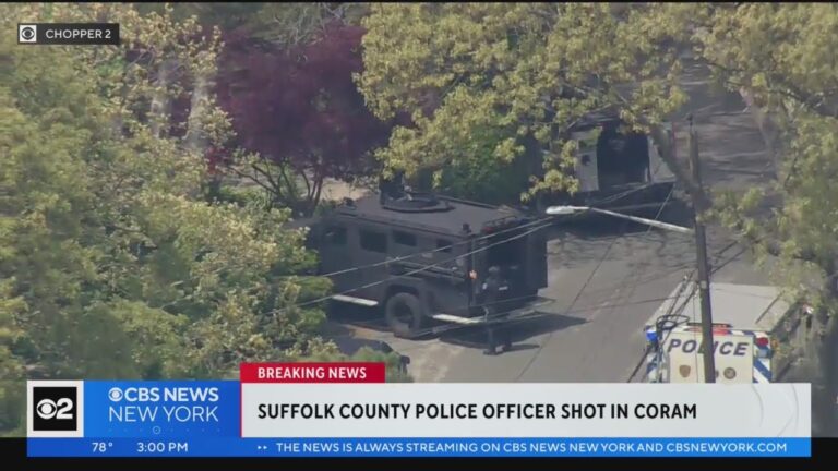 Suffolk County police officer shot in Coram