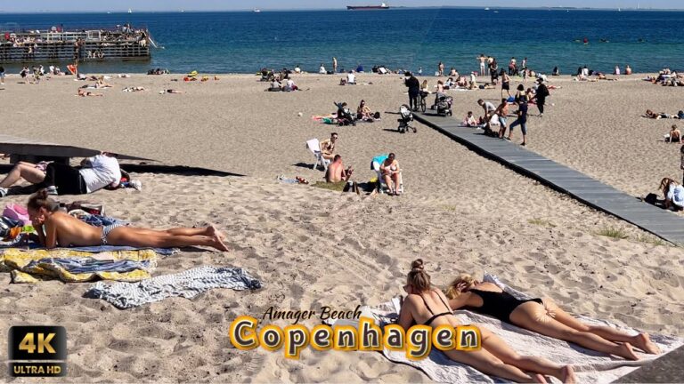 Amager Beach Copenhagen Denmark | 13 May 2023, 4k Walking tour, Amager Strandpark #sunbathe #bikini