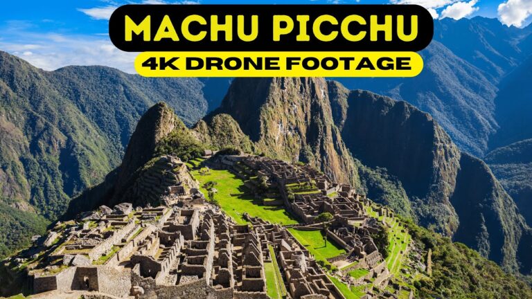 Aerial View of  Machu Picchu , Peru Amazing Places 4K