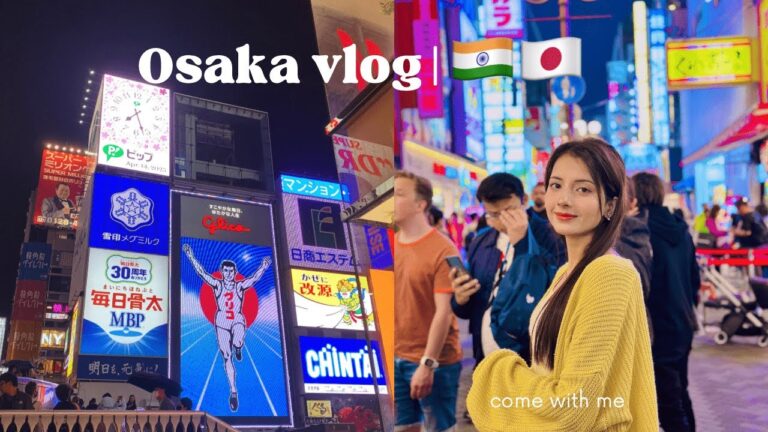 Osaka vlog🐙famous Japanese street?😳speaking in Korean🇰🇷 | eating Takoyaki🤯