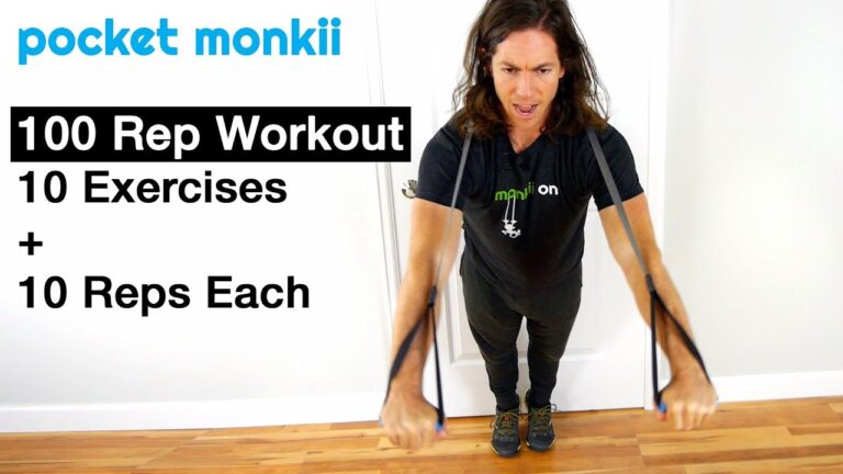100 Rep Pocket monkii Workout (HOME, HOTEL, TRAVEL)