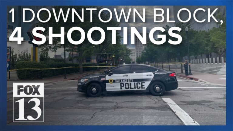 Salt Lake City Police respond to 4 shootings within 1 downtown block over weekend