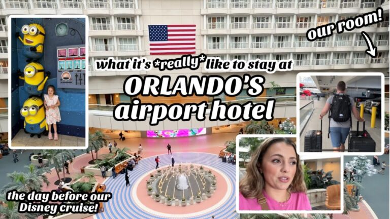 Disney WISH Cruise Vlog | sleeping at Orlando Airport hotel (Hyatt) + we tried EVERYTHING!!