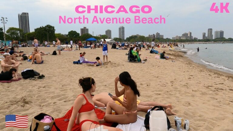 CHICAGO 🇺🇸 – NORTH AVENUE BEACH, SPRING 2023, WALKING TOUR