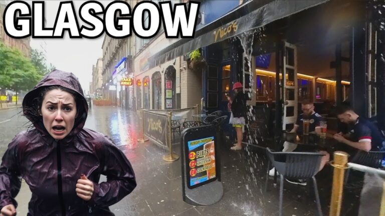 Crazy Summer Rain in Glasgow Scotland | June 2023