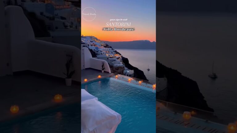 Villa Bordeaux Santorini Romantic Balcony Couple Goals #travel  #shorts # Nature #hotel #bucketlist