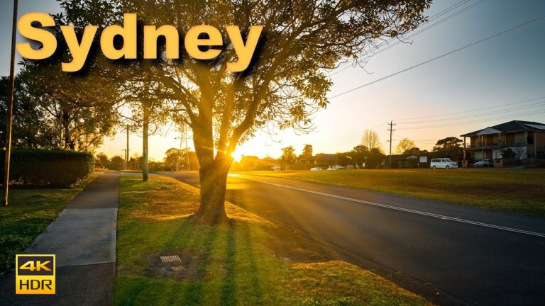 Sydney Australia Walking Tour – Sunrise in a Peaceful Suburb | 4K HDR