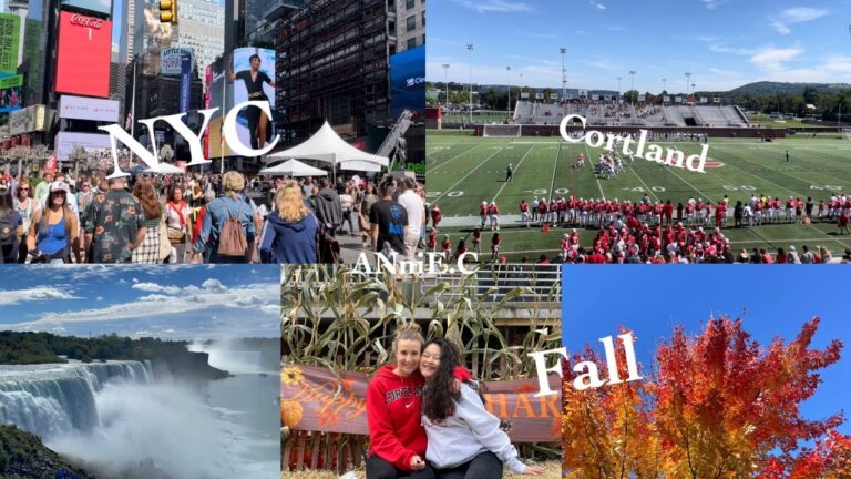 Vlog | Cortland daily, watch a football game, first time to NYC, Niagara Falls, enjoy the fall vibes