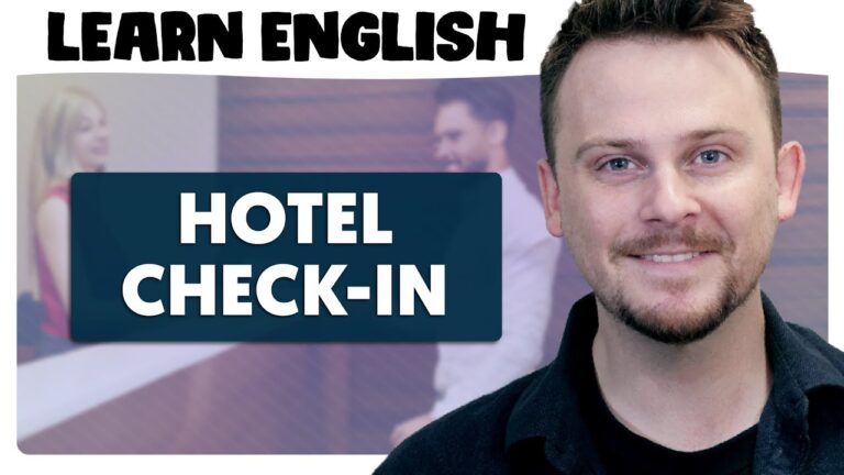 How to Check in at a Hotel in English (travel english lesson)