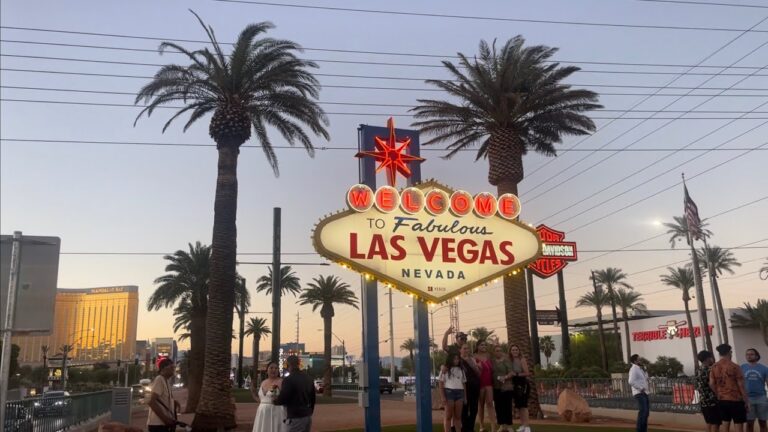 Las Vegas Strip at night Walking Tour Central Street | Travel in USA