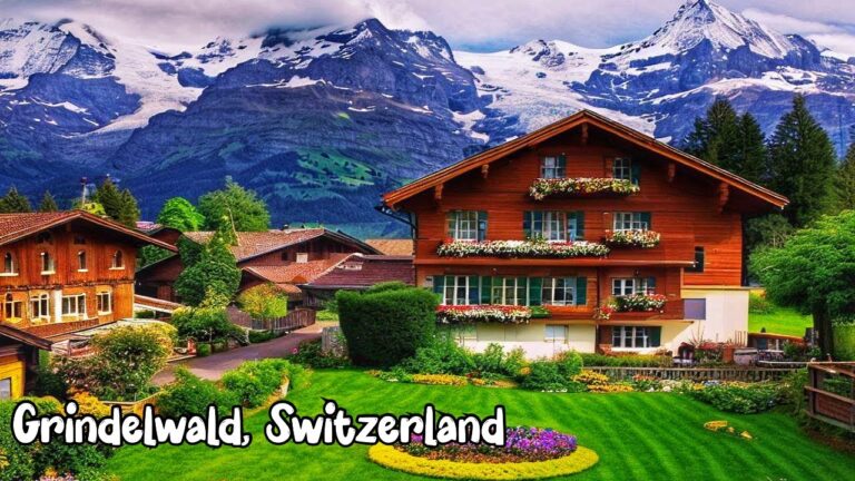 Grindelwald Switzerland walking tour 4K – The most beautiful villages in Switzerland