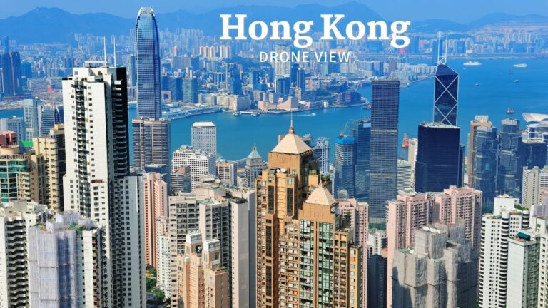 Hong Kong Business District by Drone 4k – Hong Kong 4k Drone Shots
