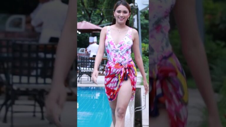 Miss Universe at Lotte Hotel club lounge and swimming pool in Yangon, Myanmar. 3 #shorts