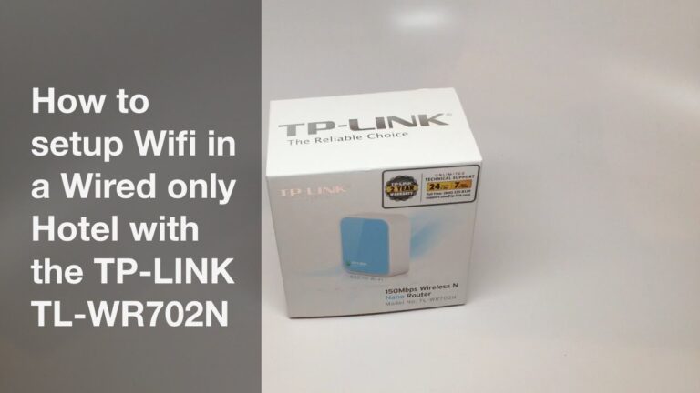 How to setup Wifi in a hotel with only a wired connection using a TP-LINK TL-WR702N travel router.