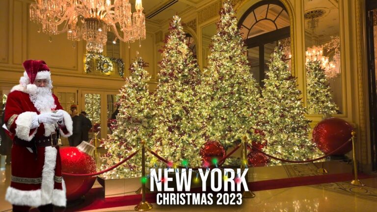 NYC Christmas ✨ 5th Avenue, Bergdorf Goodman Christmas Windows 2023, Plaza Hotel, Rockefeller Center