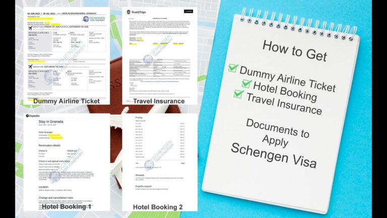 How to Get Dummy Airline Ticket, Hotel Booking and Travel Insurance Documents to Apply Schengen Visa