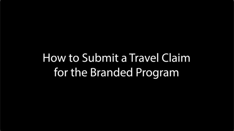 How to Submit a Travel Claim (Hotel/Lodging)