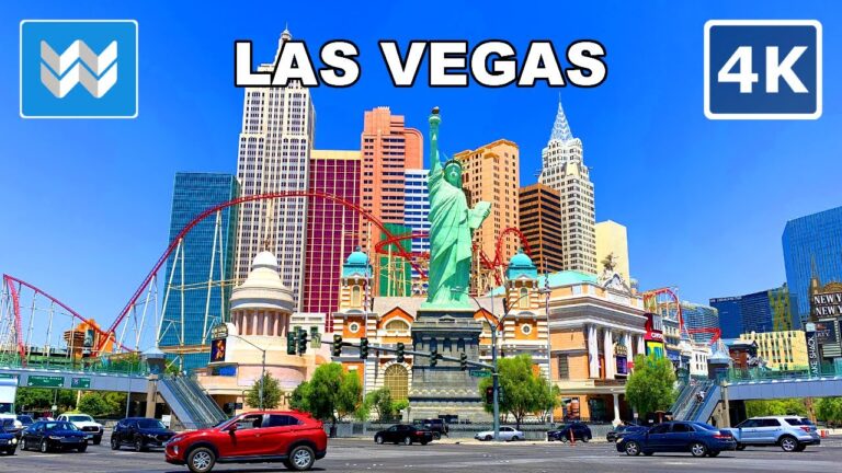 [4K] Las Vegas Strip Drive – Hotel Sightseeing Driving Tour & Vacation Travel Guide