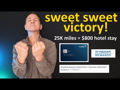 Travel Redemption Victory! Capital One Venture X Credit Card 👉 $800 Wyndham Hotel Stay for 25K Miles
