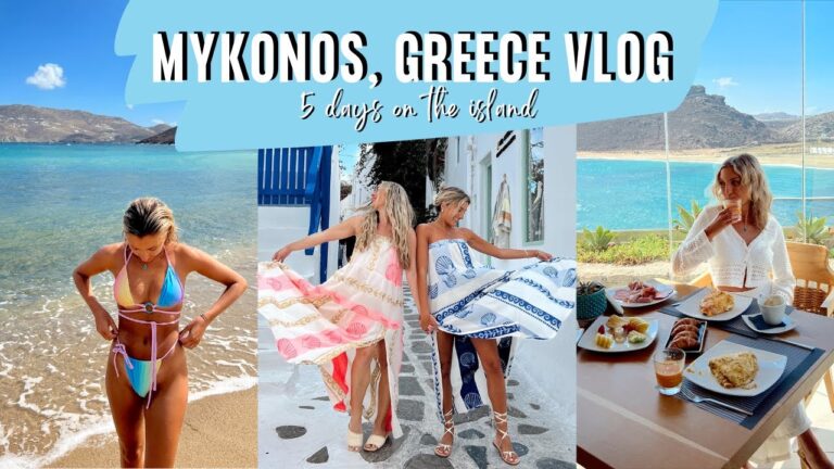 MYKONOS, GREECE TRAVEL VLOG || 5 day itinerary, restaurants, outfits, shopping, hotel + ER visit….
