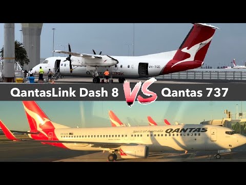 QantasLink Dash 8-300 vs. Qantas 737-800 (Economy)