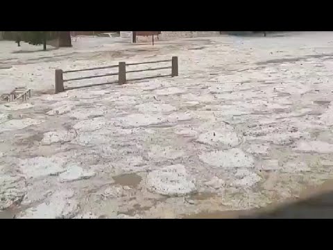 Severe hailstorm floods streets of Bolivia