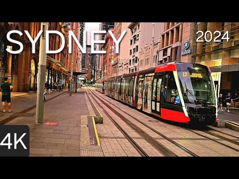 SYDNEY AUSTRALIA | City Walking Tour 4K | George Street | Everning